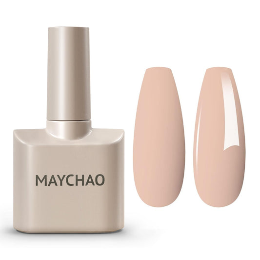 MAYCHAO 15ML Nude Gel Nail Polish 1Pc Natual Nude Gel Polish Soak Off UV LED Nail Polish Nail Art Starter Manicure Salon DIY at Home, 0.5 OZ