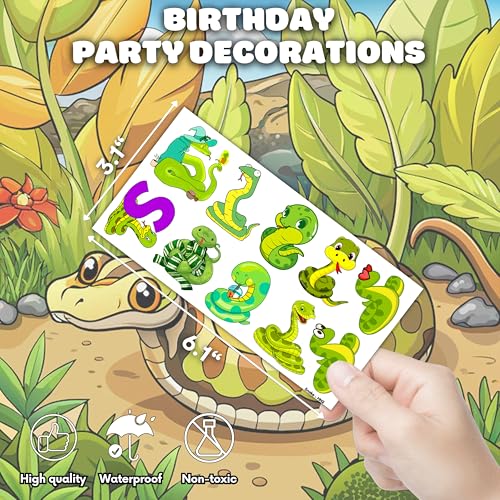 94 Piece Snake Temporary Tattoo Sheets for Kids & Adults