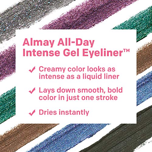 Almay All-Day Eyeliner Pencil, Hypoallergenic, Cruelty-Free, Oil-Free, Fragrance-Free, Ophthalmologist Tested, Long Wearing and Water Resistant (Packaging May Vary), 110 Rich Black, 0.01 oz
