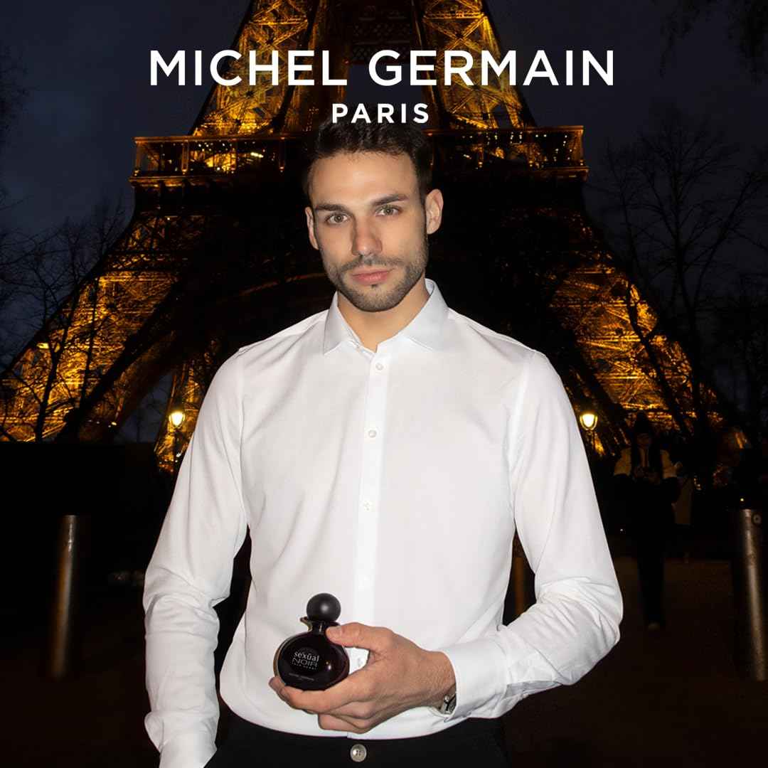 Michel Germain Sexual Noir Pour Homme Eau de Toilette Travel Spray, Top Notes of Italian Bergamot, Crisp Grapefruit, Cardamom, Mysterious Dark Natural Oils, 0.26 Fl Oz
