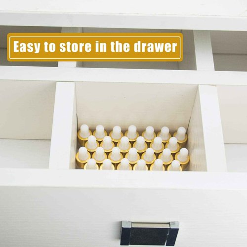Easeen Sample Dropper Bottles, Mini Dropper Bottles with 2 Pcs Plastic Droppers for Traveling Essential Oils DIY Cosmetic Liquid Sample Perfume (Gold, 5ML)