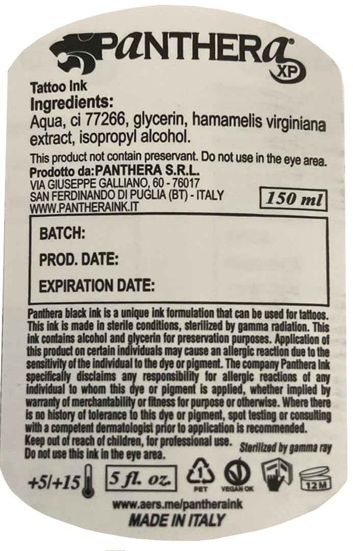 Panthera Tattoo Ink - XXX TRIBAL BLACK - 5oz Bottle