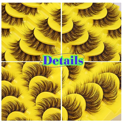 Brown Lashes Natural Look False Eyelashes 8 Pairs