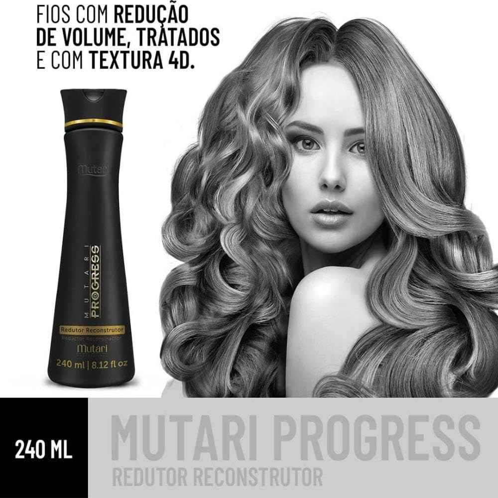 MUTARI Brazilian Keratin Treatment PROGRESS | Smoothing System | All Hair types | Hair Straightener with Bamboo Extract, Hyaluronic Acid, Shea Butter, Hydrolyzed Keratin | Alisado Brasileño sin Formol