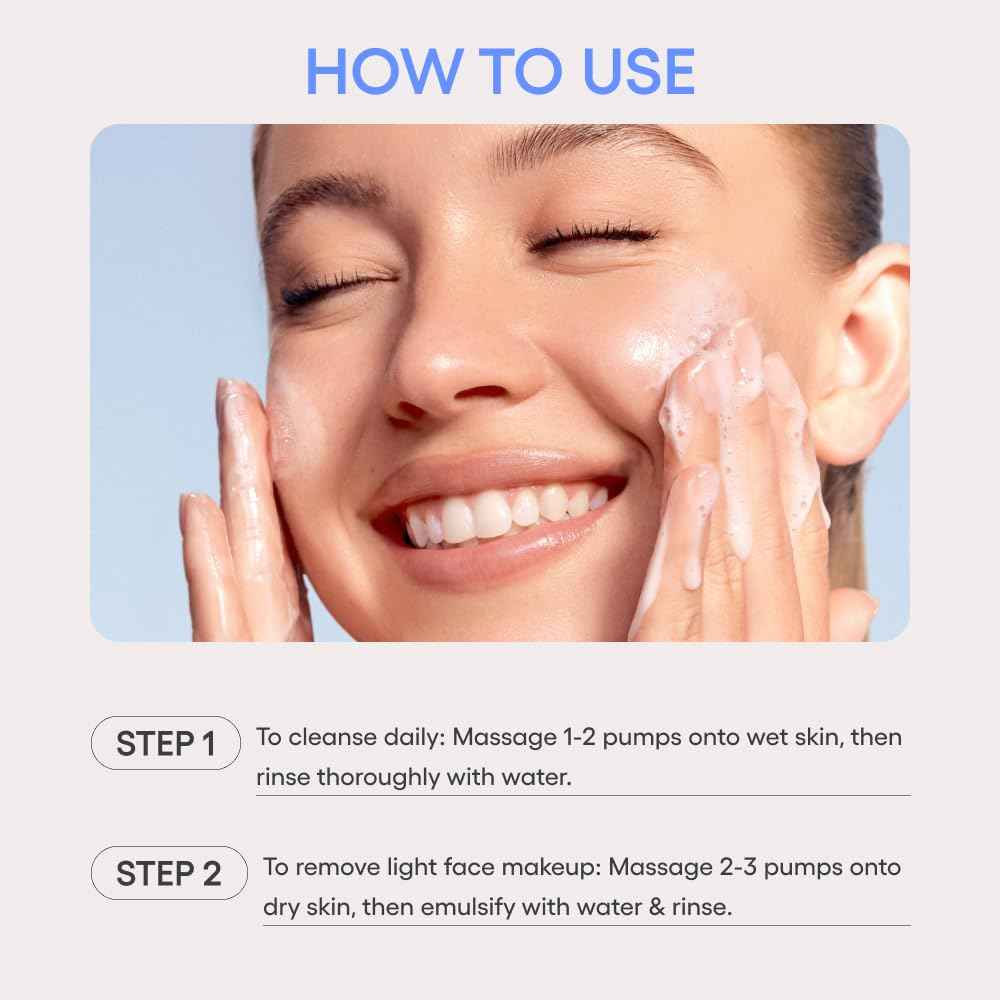 LANEIGE Water Bank Gentle Gel Cleanser: pH-Balanced & Barrier-Boosting Gel Cleanser with Blue Hyaluronic Acid