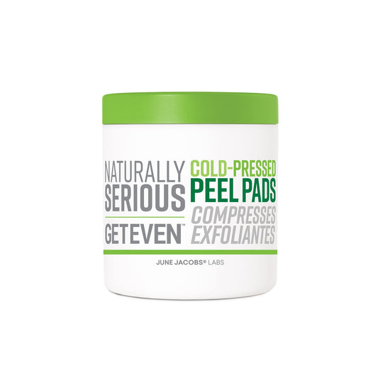 Naturally Serious | Get Even Cold-Pressed Peel Pads, Exfoliating Pads For Uneven Texture, Peel Pads For Sensitive Skin, Vegan Skincare, Cruelty-Free Skincare