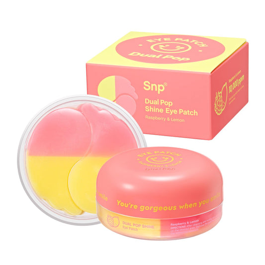 SNP Dual Pop Under Eye Patches Mask, Eye Masks and Treatment for Puffy Eyes, Improve Firmness and Skin Complexion 30 Pcs for Men and Women (Vital Shine)