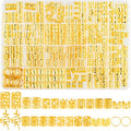Gold Hair Jewelry Set 260 Pcs Braids Locs Rings Cuffs Clips