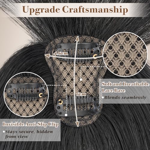 Clip in Bangs Human Hair - S-noilite 360° Cover Wispy Bangs