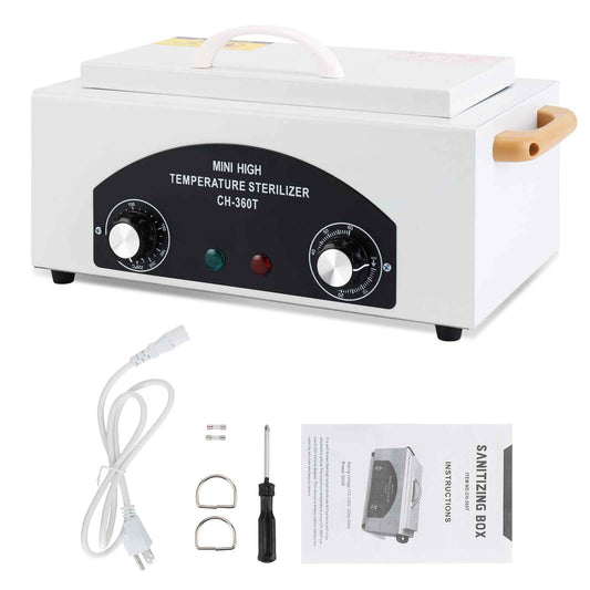 WINB High Temperature Sterilizer Autoclave Machine, Mini High Temperature Autoclave Machine with Timer 110V 300W, 1.5L Capacity, for Dental Tools, Nail Salon & Barber Equipment with Handle