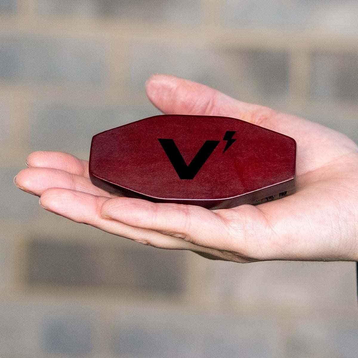 Volt Octo Beard Brush - 100% Natural Boar Bristles & Pearwood Handle - Medium Hardness - Detangles, Softens & Styles Beards – Compact Travel Size – For Short to Medium Beards