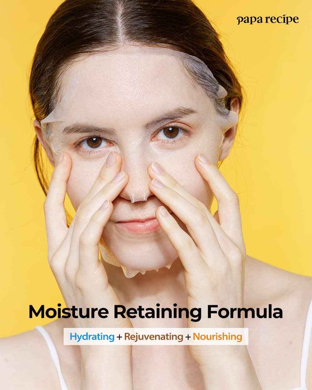 Papa Recipe Bombee Honey Mask Pack 25g * 10 sheets - Sheet Mask, Facial Skin Care, Deep Moisturizing Serum for Dry Skin - Korean Skin Care, K-Beauty, Ampoule Solidified, For radiant skin