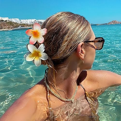 Flower Hair Claw Clips 4PCS - Strong Hold for Thick Hair