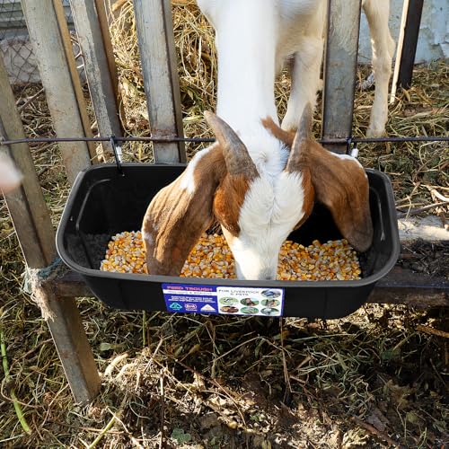 Goovilla 9 Quart Hanging Livestock Feeder Trough, 2 Pack