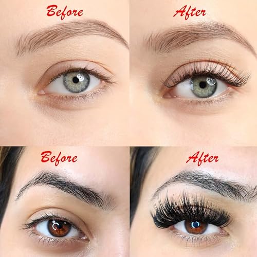 VNE Eyelashes 500 Fans Tray Volume Lash Extensions Mixed length | Premade Fans Eyelash Extensions | Mega Lash Extension | Promades Eyelash Fans | 5D, CC Curl, 9-16mm