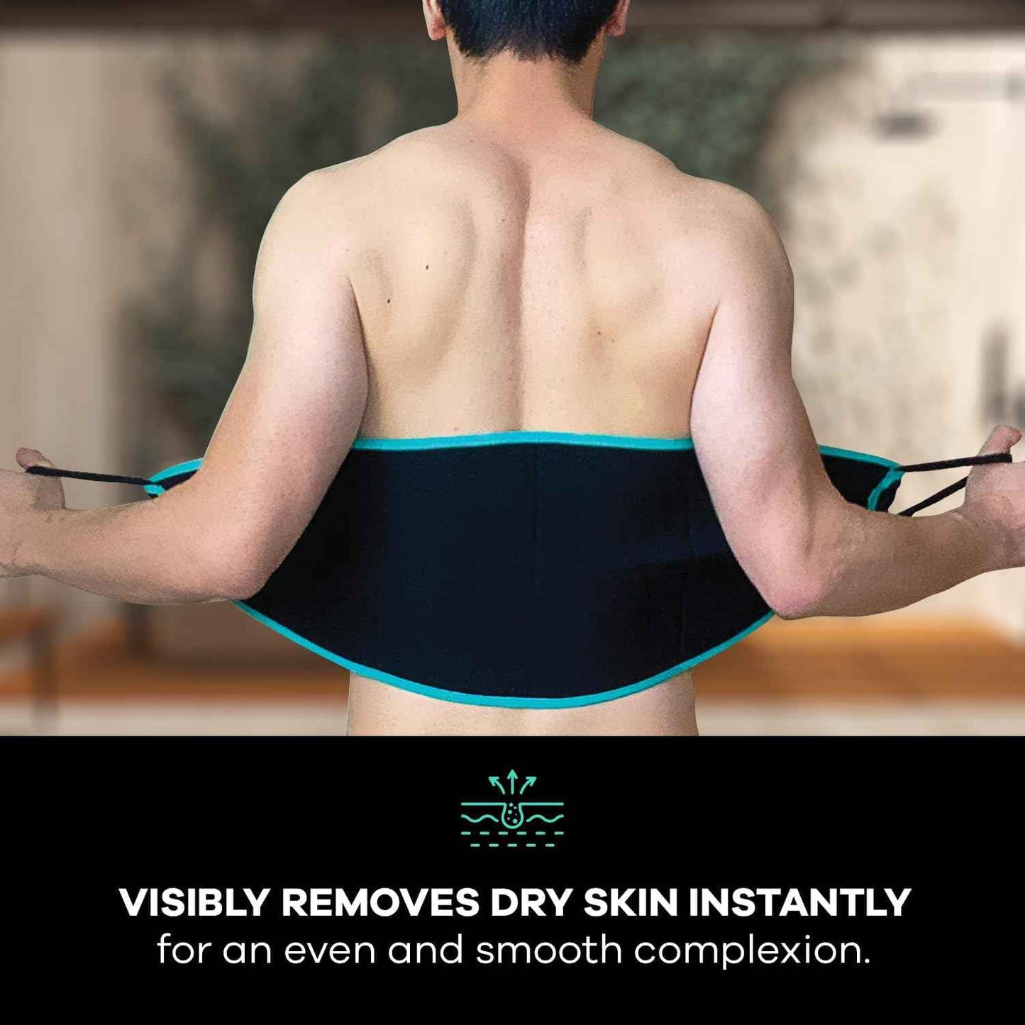 Dermasuri - Deep Exfoliating Body Mitt & Back Scrub Bundle - Bath & Shower Body Scrubs - Cleansing & Full Body Exfoliation - Spa Exfoliator Glove - Dry Skin Care Treatment for Women & Men