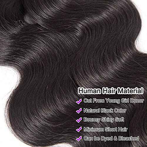 Aspumod 12A Human Hair Bundles Body Wave 3 Bundles Human Hair 16 18 20Inch Unprocessed Brazilian Virgin Hair Bundles Quick Weave Hair Extension