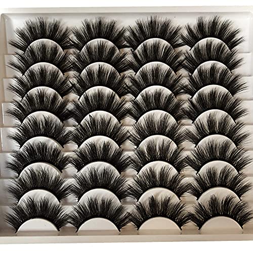 20MM Dramatic False Eyelashes 16 Pairs - 2 Styles 5D Mink Lashes
