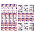 USA Flag Temporary Tattoos - 22 Sheet Patriotic Face Stickers