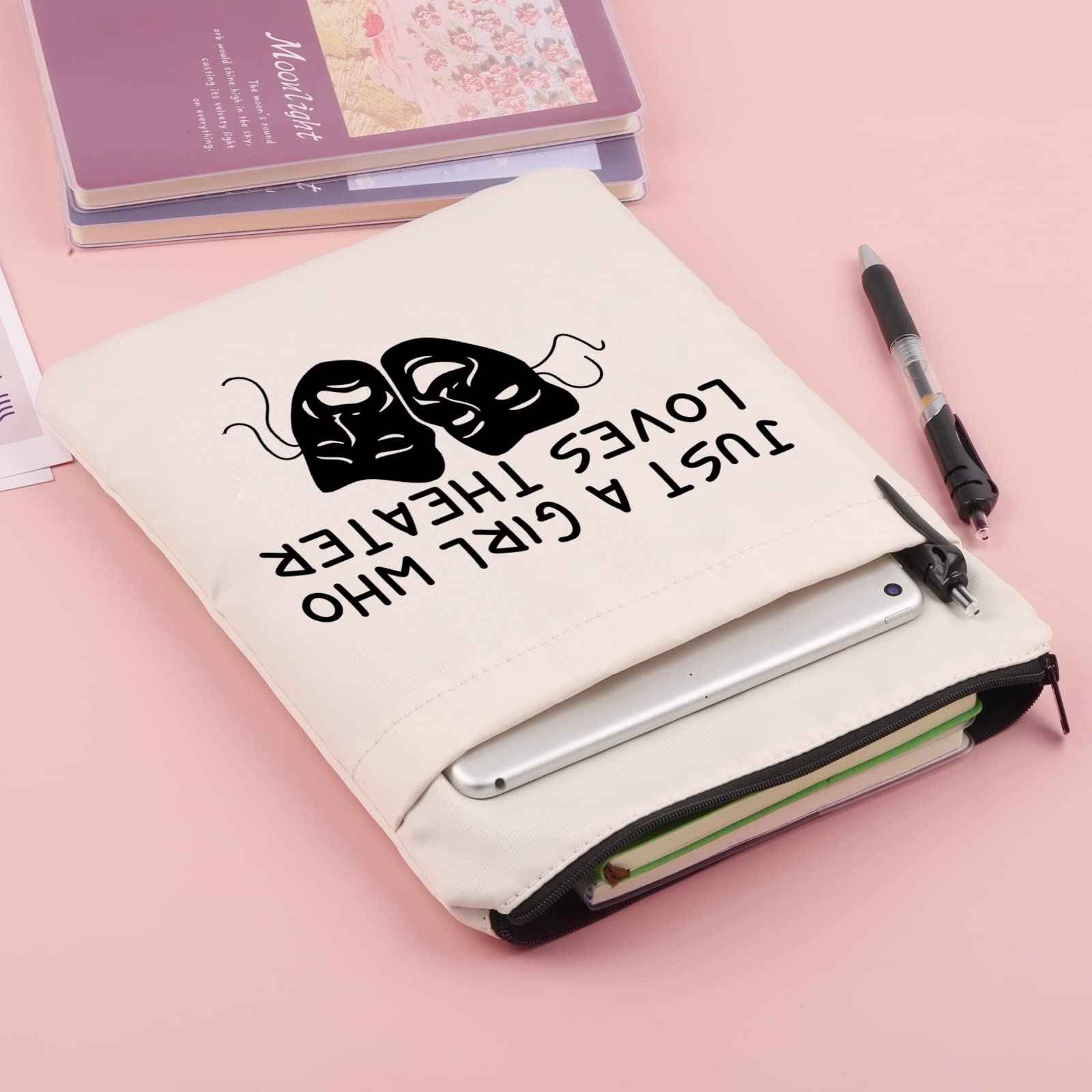 MEIKIUP Theater Actor Makeup Bag Drama Theater Lover Gift Drama Teacher Gift Who Loves Theater Travel Zipper Bag (Loves Theater BS)