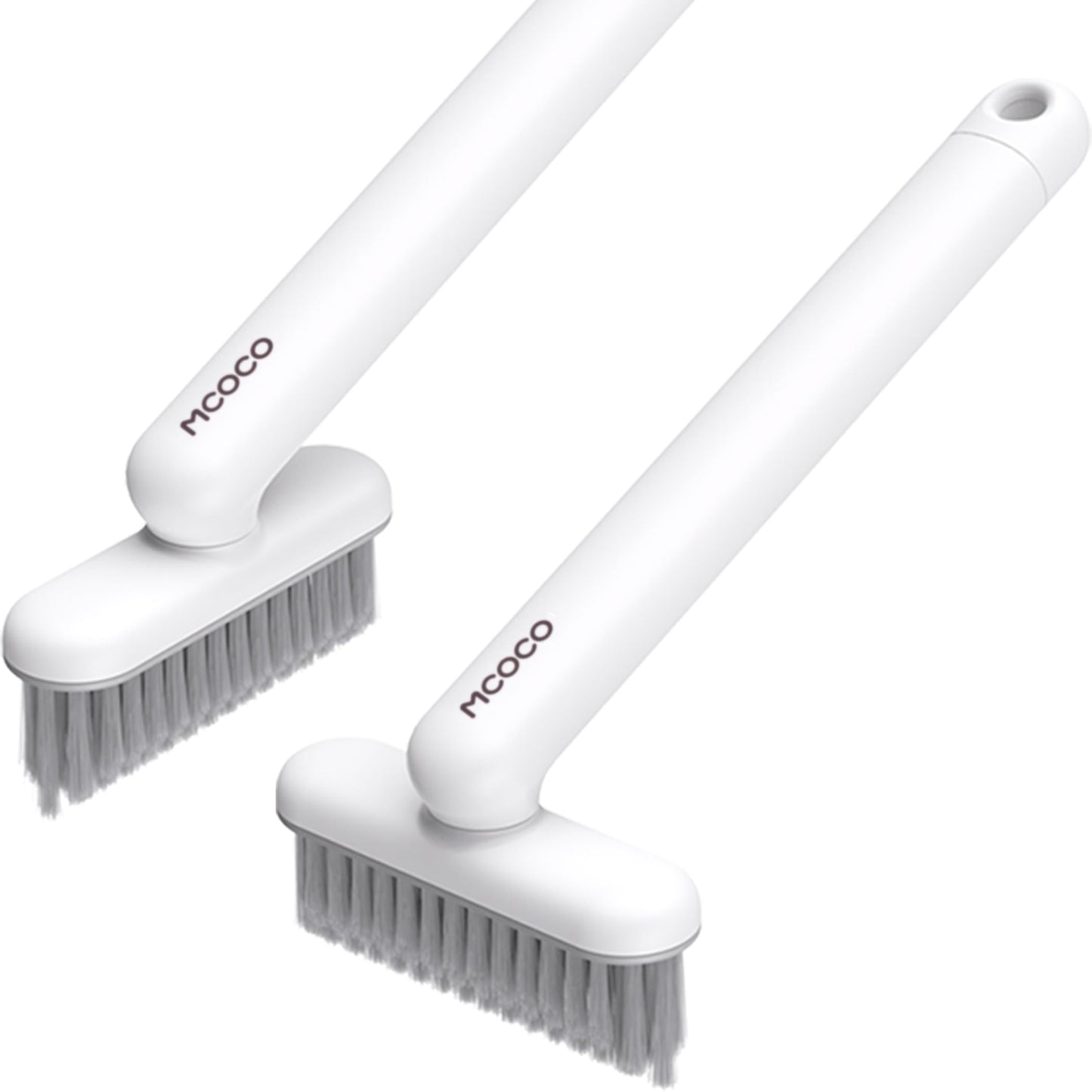 MCOCO Crevice Cleaning Brush Cleaning Brushes for Household use Multi-Purpose Hard Bristle Brushes Bathroom Brush for Kitchen Window Toilet Grout Bottle Sink Corners Blender Small Spaces 2 Pack White