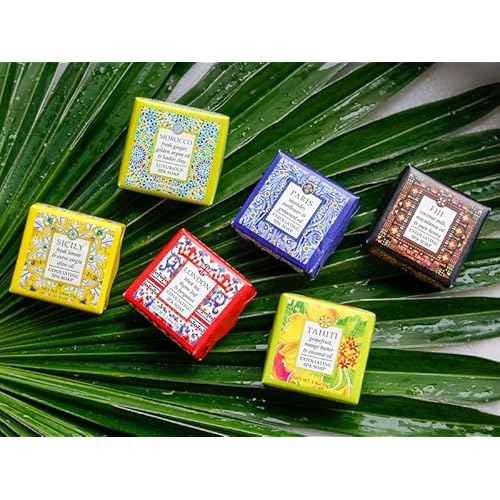 Greenwich Bay Trading Company Spring Garden Bloom Flower Shea Butter Soap Gift Set ? Floral Shea Butter Soap Set of Six ? Luxurious, Moisturizing, and Perfect for Gifting, 1.9oz (Destination)