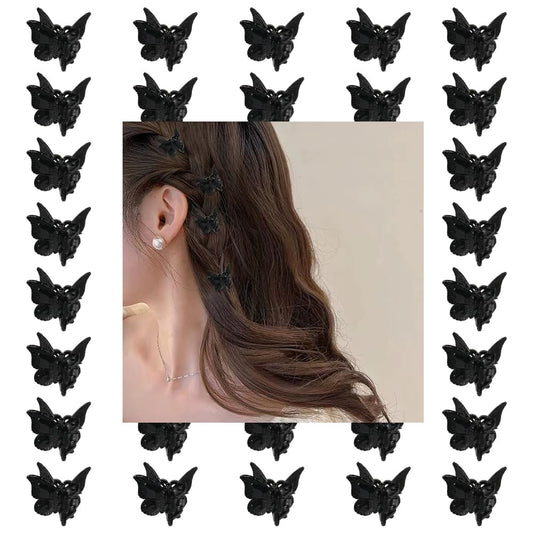 Black Butterfly Hair Clips Claw Small Hair Butterfly Clips for Women Butterfly Hair Barrettes for Thin Thick Hair Accessories Butterfly Clips for Girls Butterfly Hair Claw Pin 40 Pcs