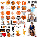 Basketball Temporary Tattoos for Kids - 24 Sheets (300 Designs)