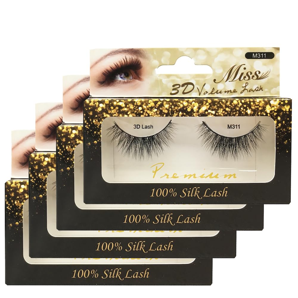 [4 PACKS] Miss Lashes 3D Volume Tapered False Eyelash Extension