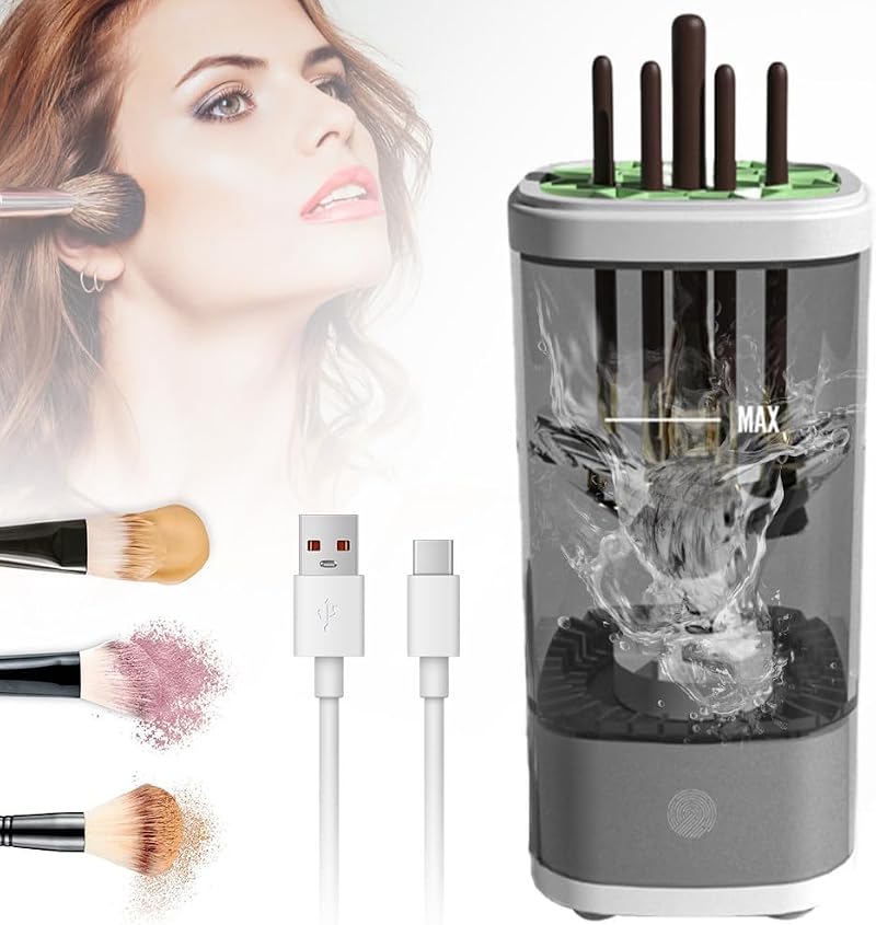 Automatic Makeup Brush Cleaner Machine - Fast Cleaning & Drying