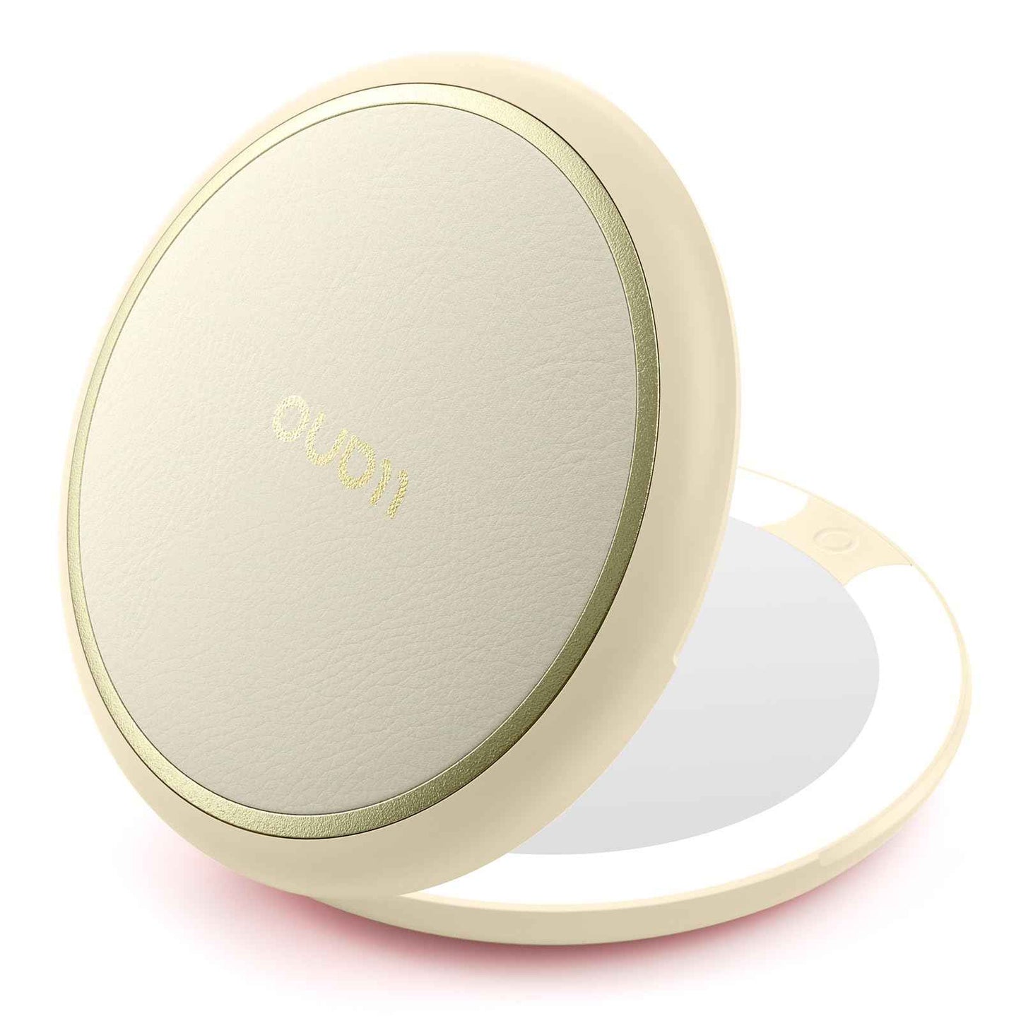 llano Compact Mirror, Lighted Travel Makeup Mirror with 1X/2X Magnifying Double Sided Dimmable Portable Pocket Mirror for Handbag and Pocket,Foldable Compact Mirror 3.6"L x 0.8"W, USB Charging(Yellow)