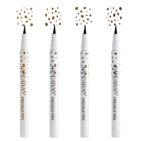 Sumeitang Freckle Pen, 4 Colors Kit - Natural Lifelike Faux Freckle Makeup Pen, Waterproof Long Lasting, Create Sunkissed Skin(4Pack)
