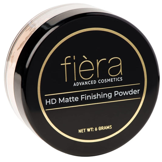 Fièra HD Matte Finishing Powder - Perfect Final Touch, Absorbs Excess Oil, Smooth & Velvety Matte Finish - Blurs Imperfections, Long-Lasting Full Coverage for Flawless Skin - 0.2 OZ