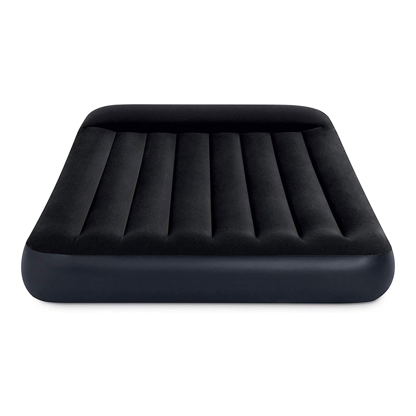 Intex 64147ED Dura-Beam Standard Pillow Rest Air Mattress: Fiber-Tech – Full Size – Built-in Electric Pump – 10in Bed Height – 600lb Weight Capacity