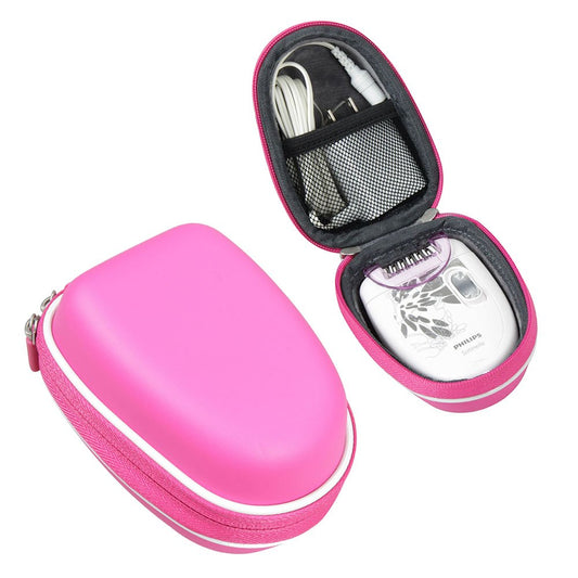 Hermitshell For Philips BRE235/04 / Philips HP6401 Satinelle Epilator Electric Shaver Travel EVA Hard Protective Case Carrying Pouch Cover Bag (Pink)