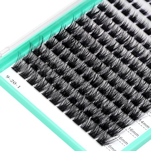 Bodermincer 10-12-14-16mm MIX D Curl Lash Clusters Individual Lashes Mink Cluster Eyelash Extension Natural 3D Russian Volume Faux Eyelashes Individual Lashes Makeup (M01# 8-10-12-14-16mm MIX)