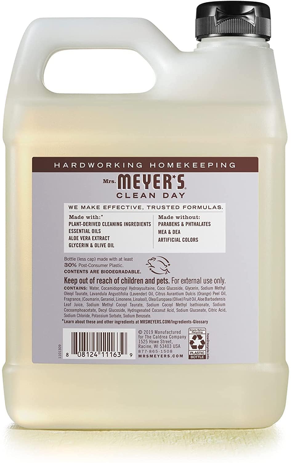 MRS. MEYER'S CLEAN DAY Liquid Hand Soap Refill Scent Variety Pack (Lemon Verbena + Lavender)