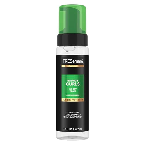 TRESemmé Bouncy Curls Air Dry Foam with Peptide Blend 7.5 oz - Hydrating Curl Mousse for Wavy & Curly Hair