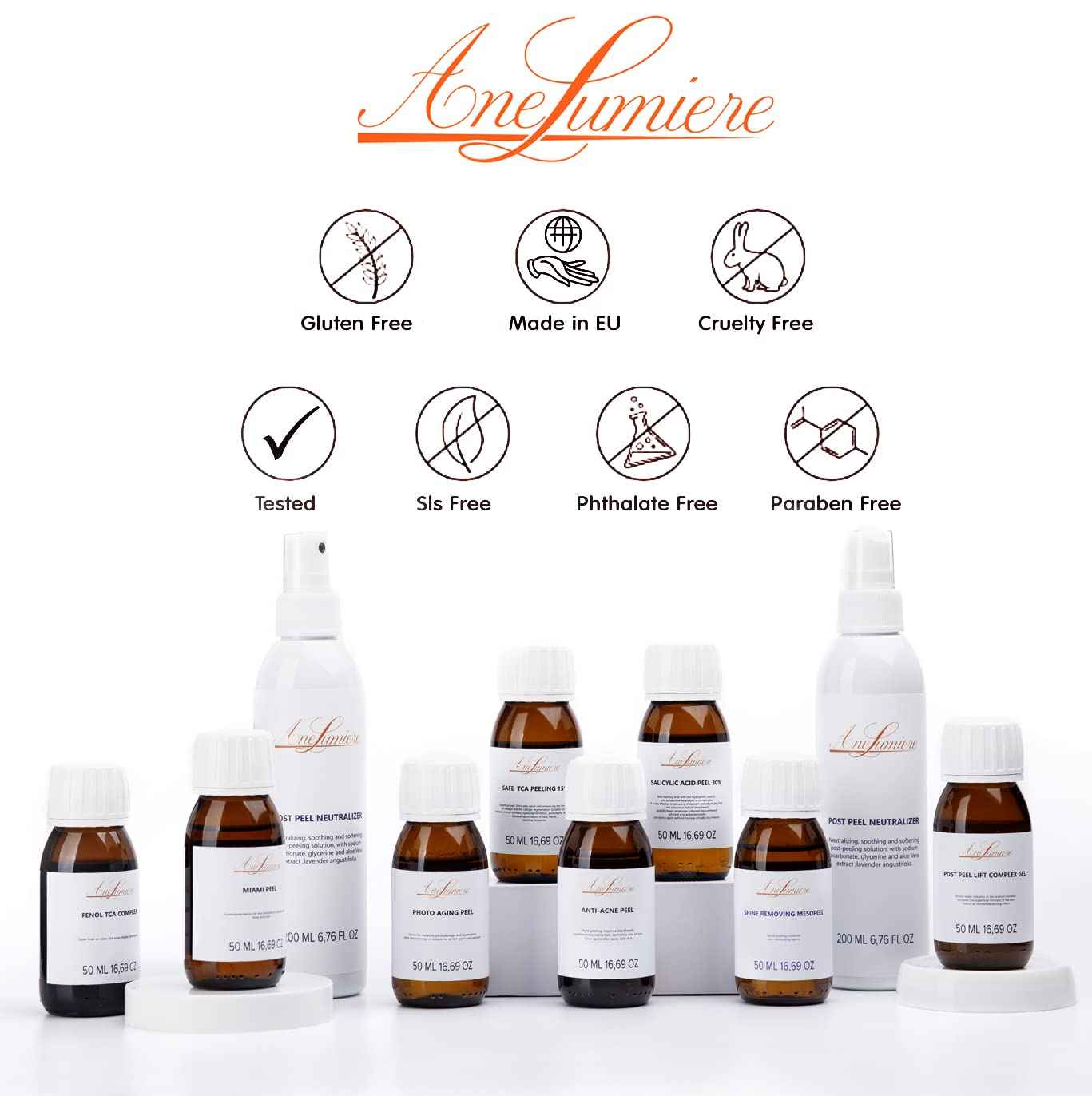 Ane Lumiere Anti Acne Chemical Peel Kit Acid Peeling For Face 1.69oz BHA Acne Treatment for face skin peel