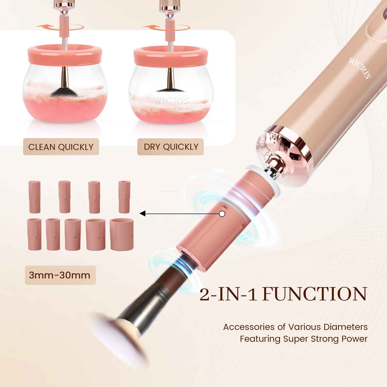 RICRIS Makeup Brush Cleaner Machine and Shampoo