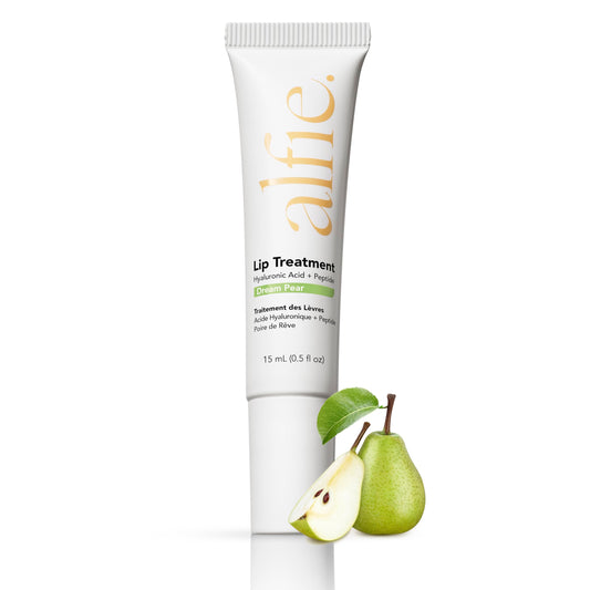 Alfie Hyaluronic Acid Lip Booster -Pear Flavor -15ml/0.5 Fl. Oz -Peptide Lip Treatment -Lip Plumper and Filler -Lip Serum and Moisturizer -Hydrating Treatment for Lip Volume -Vegan Friendly, Non-Toxic