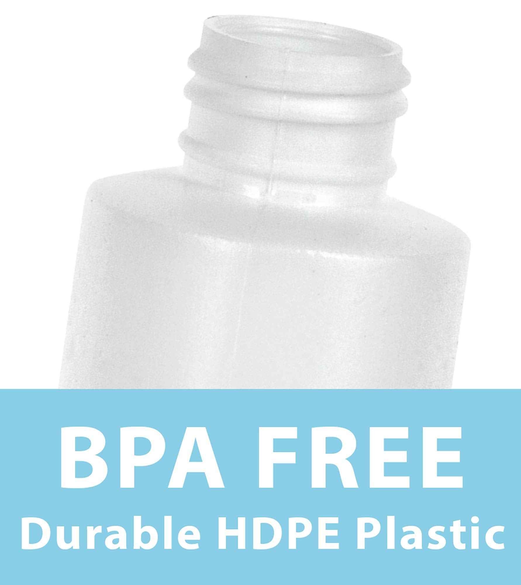 JUVITUS 4 oz / 120 ml White Plastic HDPE Refillable Cylinder Squeeze Bottle with Gold Fine Mist Spray (12 Pack)