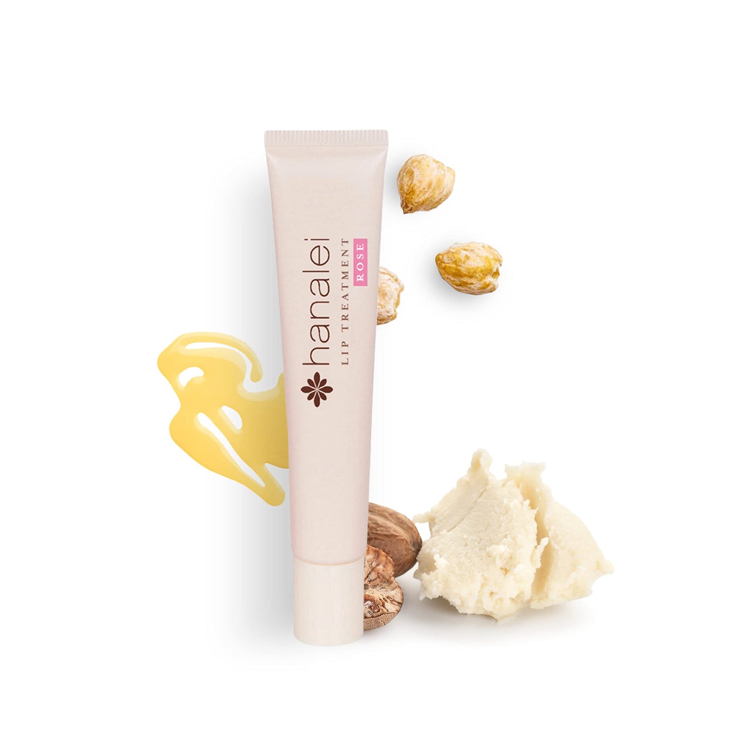 Hanalei Lip Treatment Bundle (Clear and Rose) | Made with Kukui Oil, Shea Butter, Agave, and Grapeseed Oil, Soothe Dry Lips (Cruelty free, Paraben free)