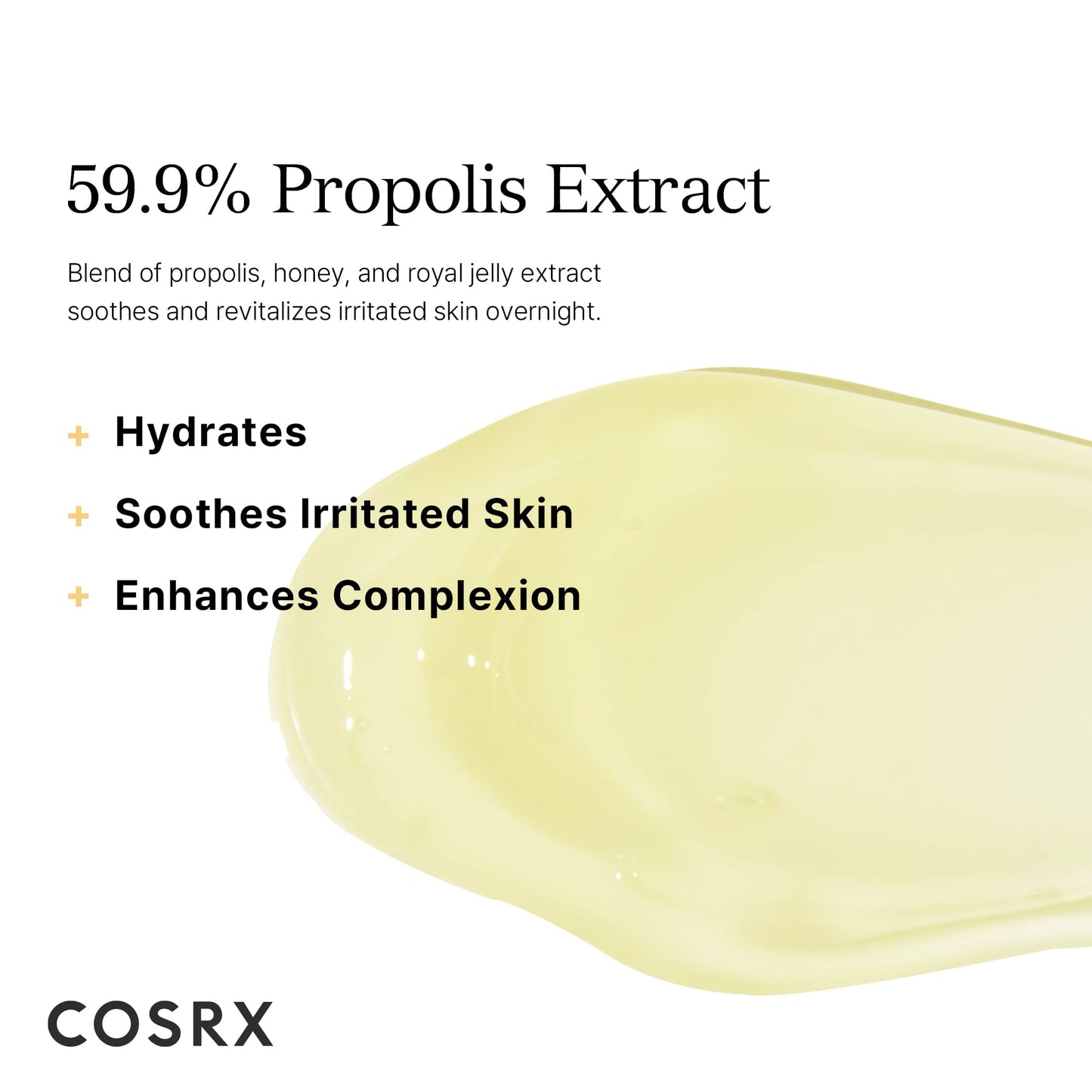 COSRX Full Fit Propolis Honey Overnight Mask | 2.03 fl.oz / 60ml | Propolis Extract 87% | Korean Skin Care, Cruelty Free, Paraben Free