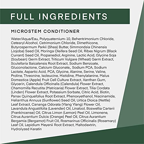 Cel Microstem Natural Hair Thickening Conditioner (8 fl oz) – Stem Cell Extract Anti Thinning Conditioner – Professional Grade Biotin – Sulfate & Paraben Free - Suitable for Men & Women