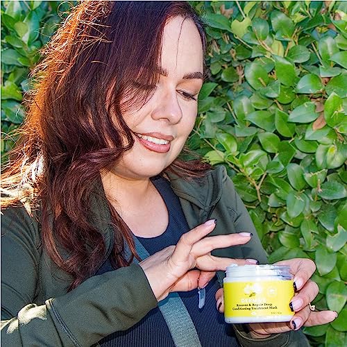 DERMA E Recover & Repair Deep Conditioning Treatment Mask - Argan Oil Hydrating Hair Mask Restores Dry, Damaged, Color Treated or Frizzy Hair, 5 Oz