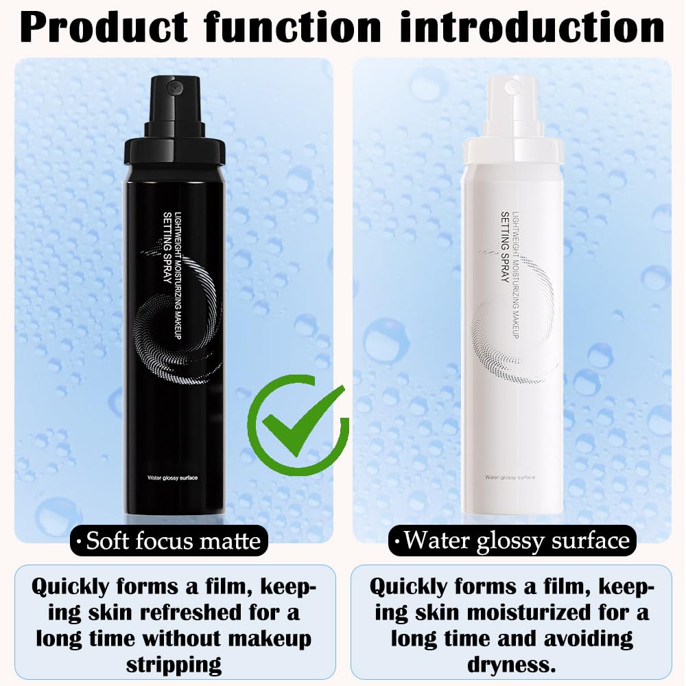 Kaely Setting Spray for Face,Matte Finish,Waterproof Setting Spray for Makeup Long Lasting,Oil Control Face Mist,Up To 16 Hours,Vegan & Cruelty-Free