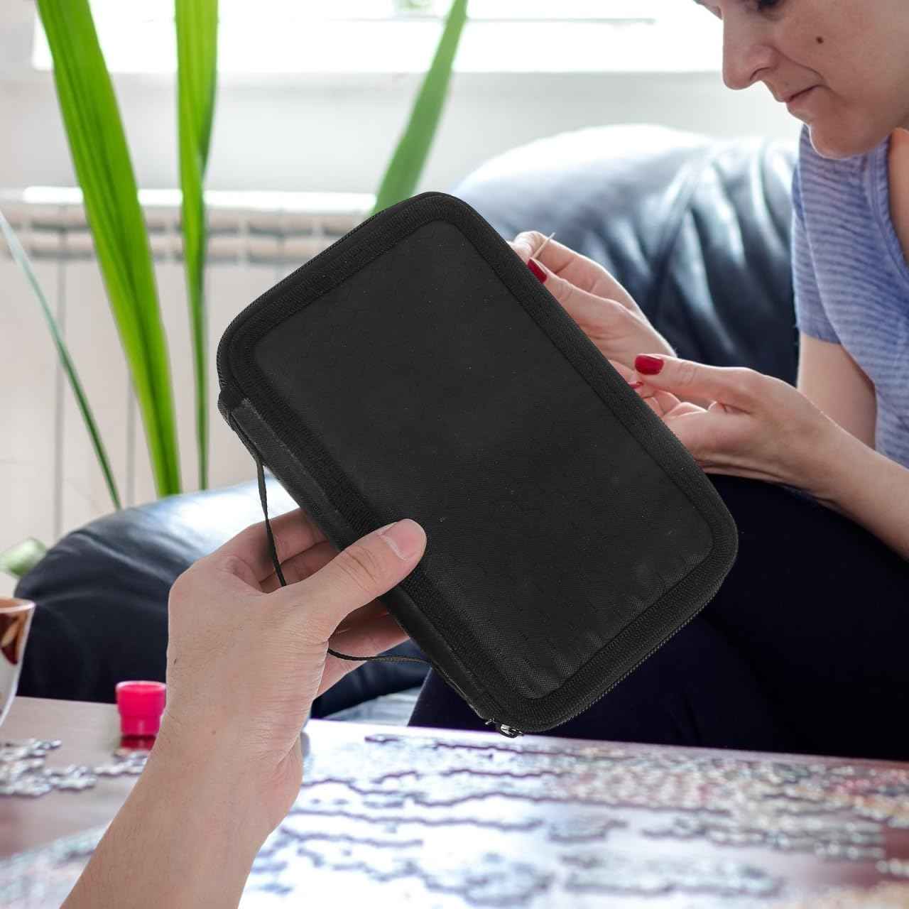 DOITOOL Nail Kit Travel Nail Polish Organizer Makeup Organizer Case Art Brush Case Manicure Tool Makeup Brush Holder Travel Cosmetic Storage Bag Fabric Japanese-style Tool Holder