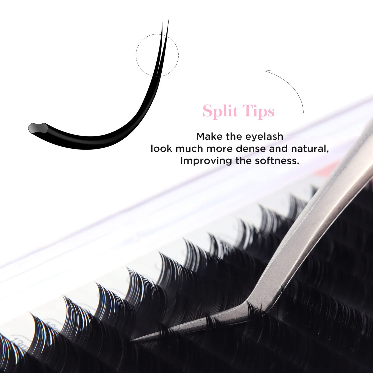 BEYELIAN Eyelash Extensions, Individual Lashes, 0.20mm C Curl 15mm Super Matte Classic Lash Extensions, Ellipse Flat Eyelash Extension, Light and Soft Natural Look for Professional Salon Use