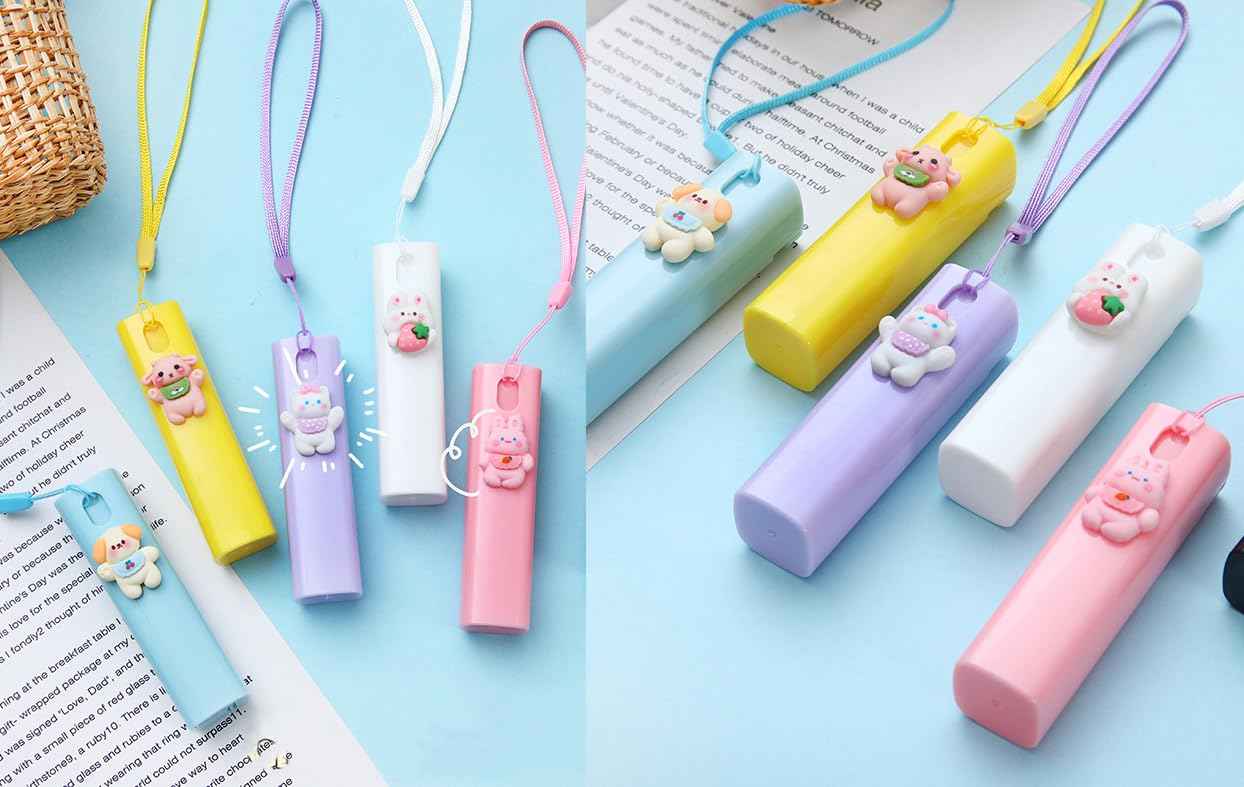 ZJSXINDI Cute Mini Spray Bottle, Travel Bottles with Keychain, 5 Pcs10ml - Portable Plastic Travel Bottles for Adults(Cute 5 Pcs/10ml)